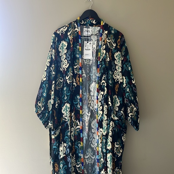NWT Zara Belted Printed Kimono - Picture 4 of 4